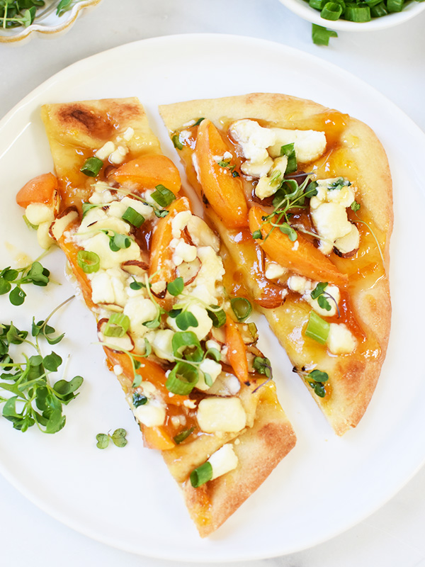 apricot almond flatbread