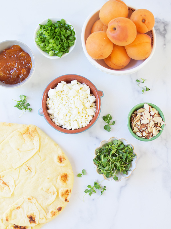 apricot almond flatbread