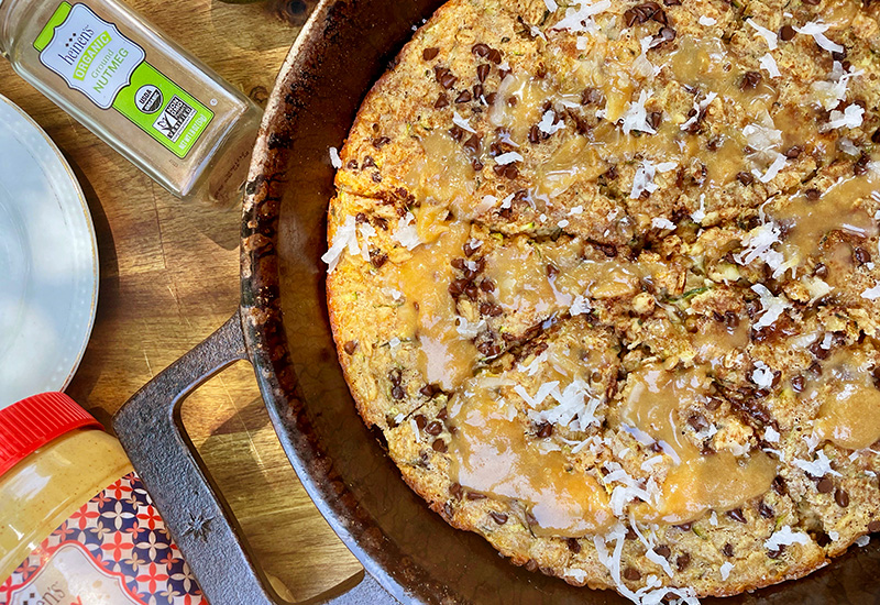 Peanut Butter Zucchini Baked Oats