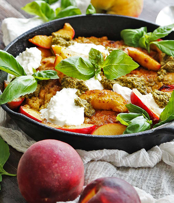 Pesto Peach Chicken Burrata