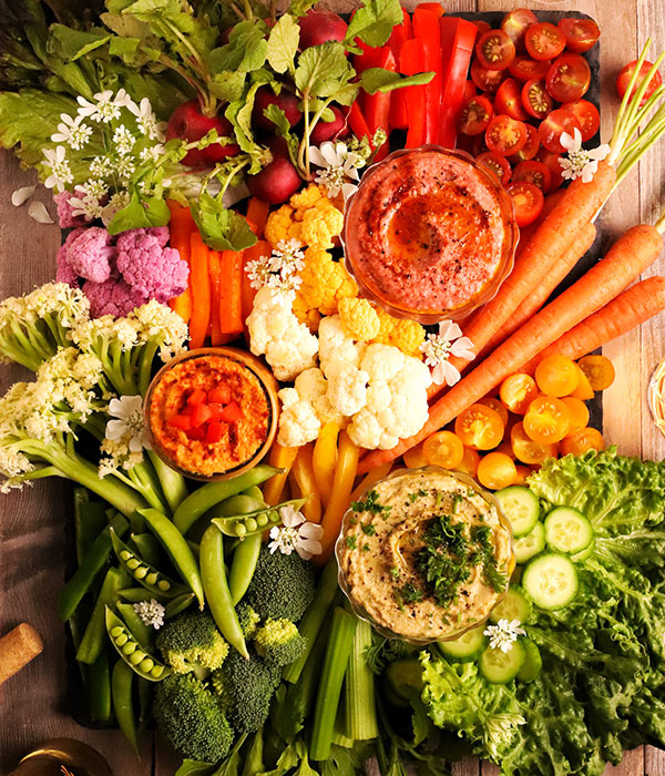 Rainbow Crudité Board