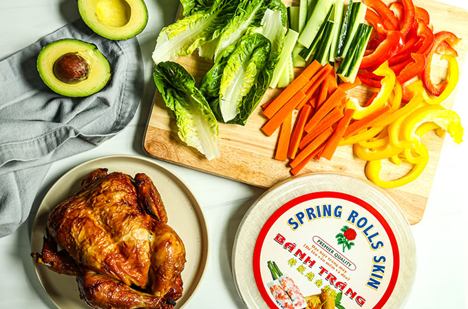 Rotisserie Chicken Spring Rolls