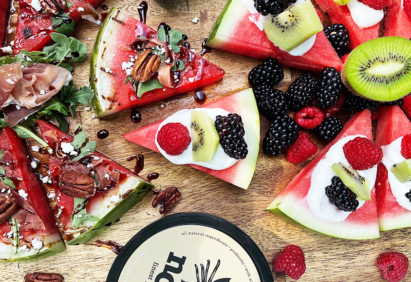 Grilled Watermelon Pizzas