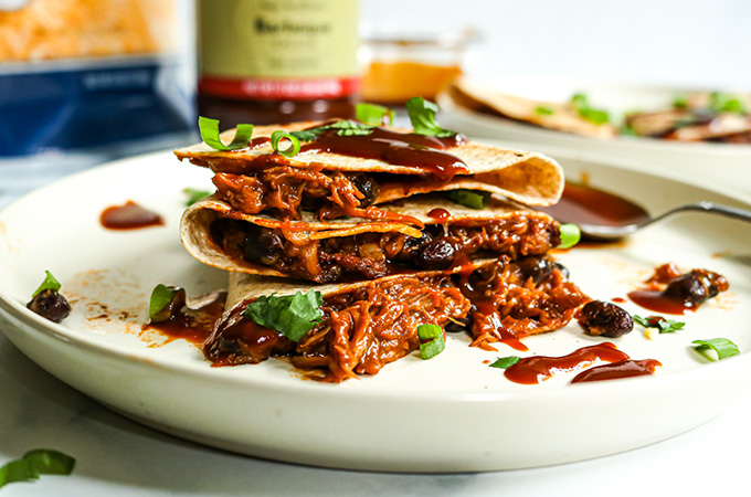 BBQ Pulled Pork Quesadillas