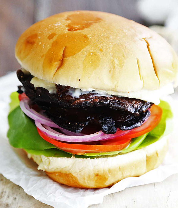 Portobello mushroom burger