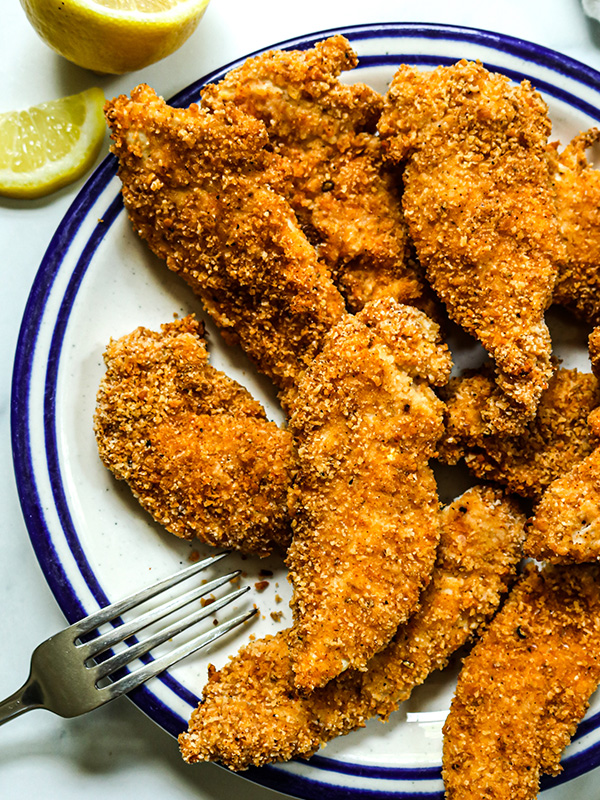 Lemon Parmesan Baked Chicken Tenders