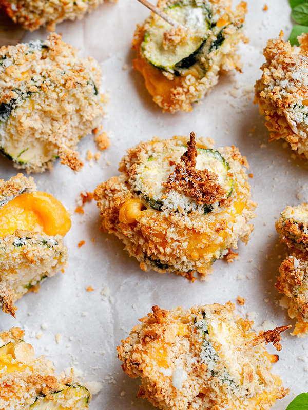 Baked Mac and Cheese Zucchini Bites