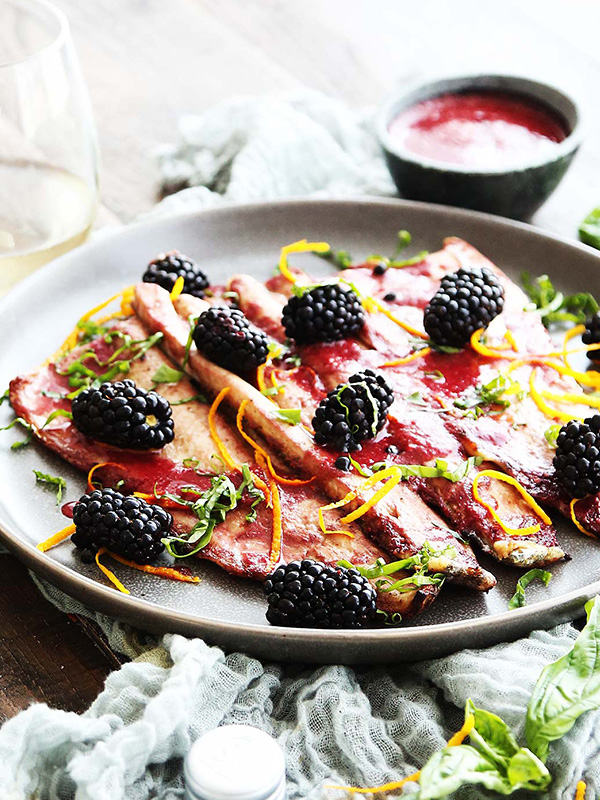 Blackberry Glazed Trout