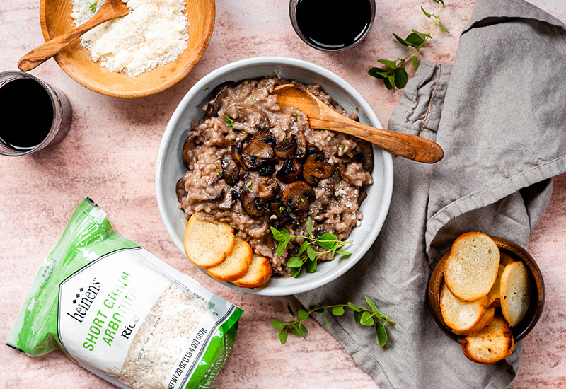 Red Wine Mushroom Risotto