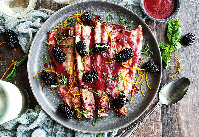 Blackberry Glazed Trout