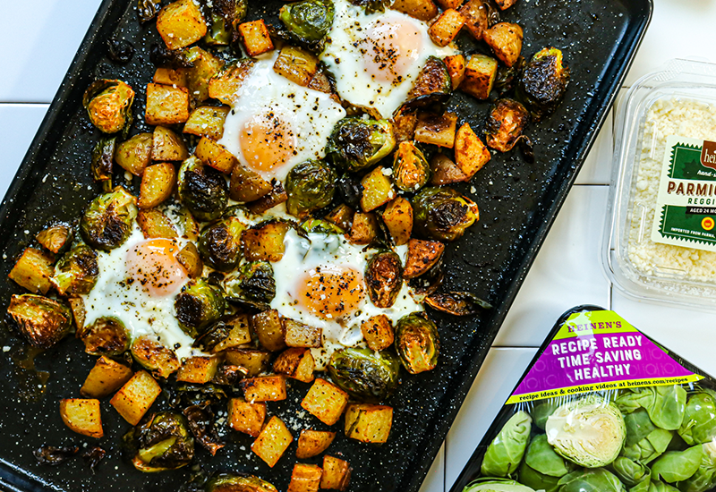 Sheet Pan Brussels Sprouts and Potato Hash