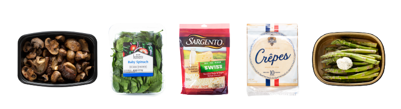 Mushroom Spinach Crepes