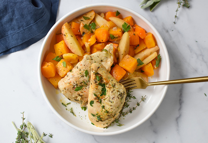 Slow Cooker Apple Butternut Squash Chicken
