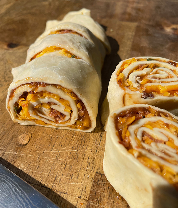 Cheddar Apple Butter Pinwheels