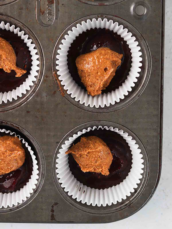 Dark Chocolate PB&J Cups