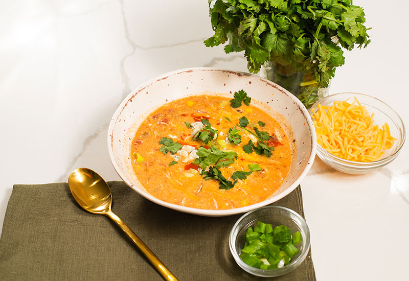 Slow Cooker Buffalo Chicken Chili