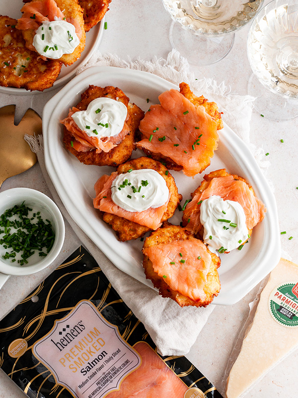 Top with sour cream and chives for a delicious savory bite!