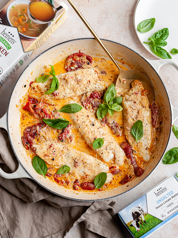 Tilapia and Roasted Red Pepper Skillet