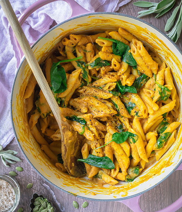 Vegan Browned Butter Pumpkin Pasta
