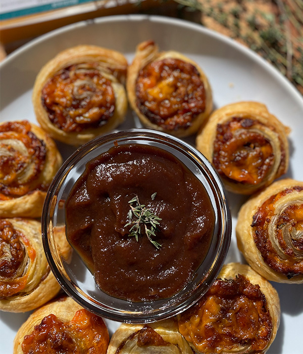 Cheddar Apple Butter Pinwheels