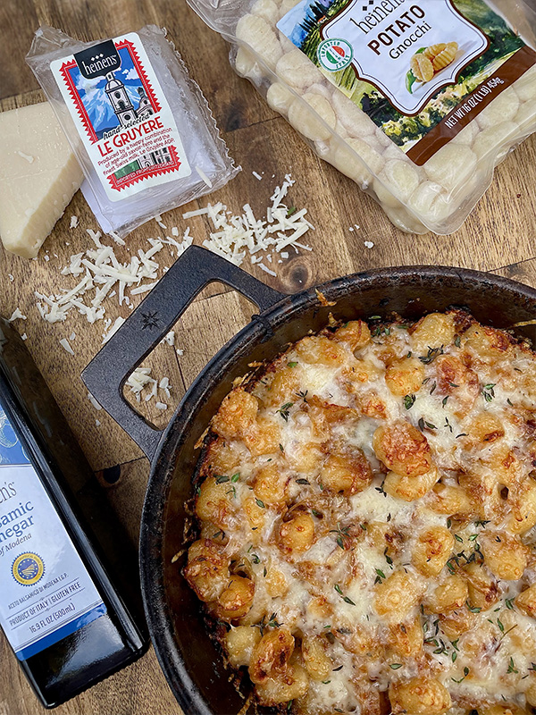 Cheesy French Onion Gnocchi Skillet
