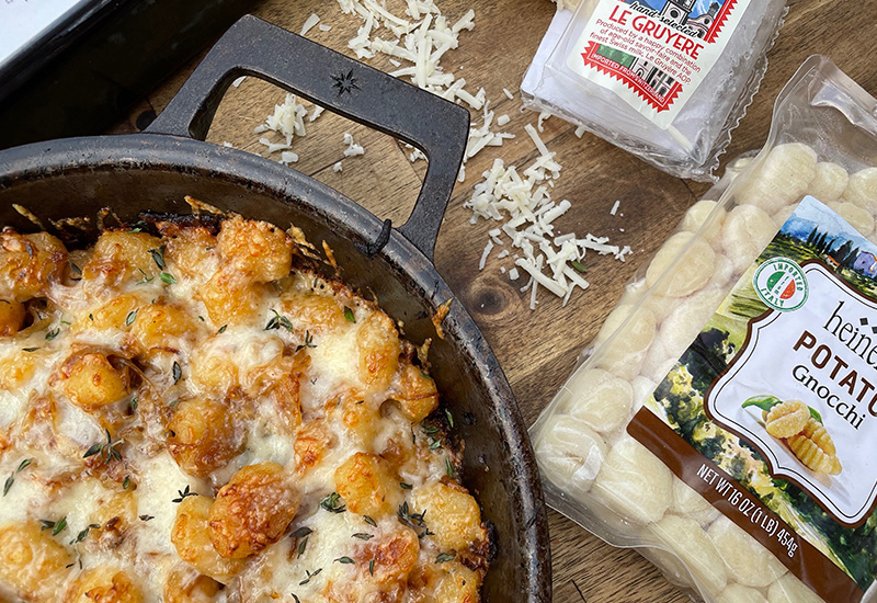 Cheesy French Onion Gnocchi Skillet