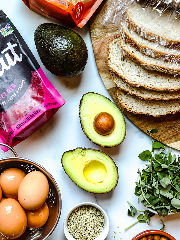 Sauerkraut Avocado Toast 2 Ways