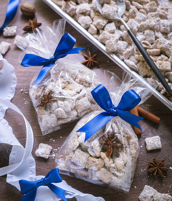 Spiced Orange Chai Puppy Chow in Baggie