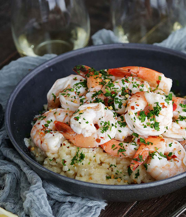 Prosecco-Poached Shrimp