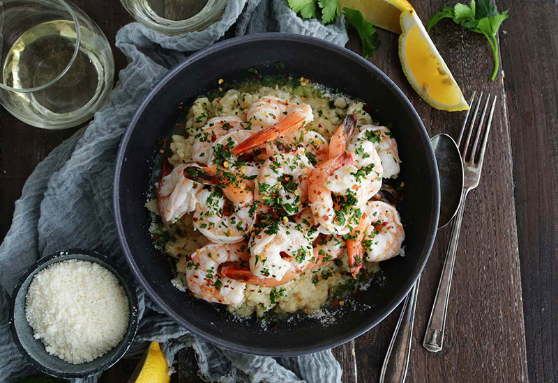 Prosecco-Poached Shrimp