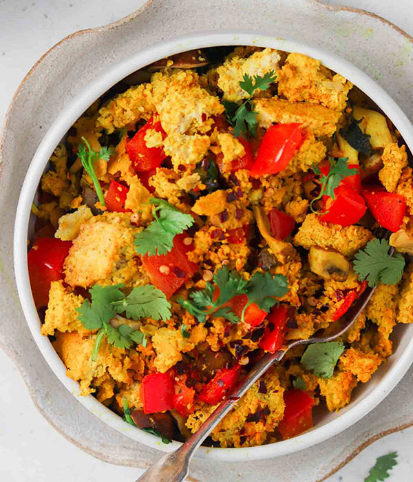 Tofu Mushroom Scramble