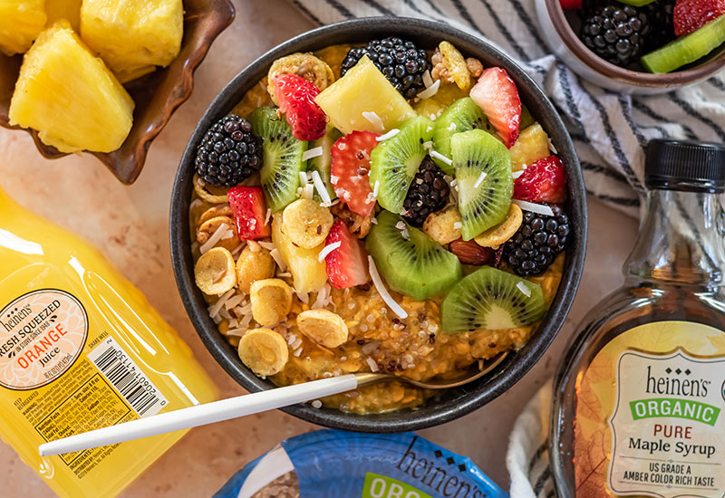 Citrus and Turmeric Overnight Oats with Quinoa