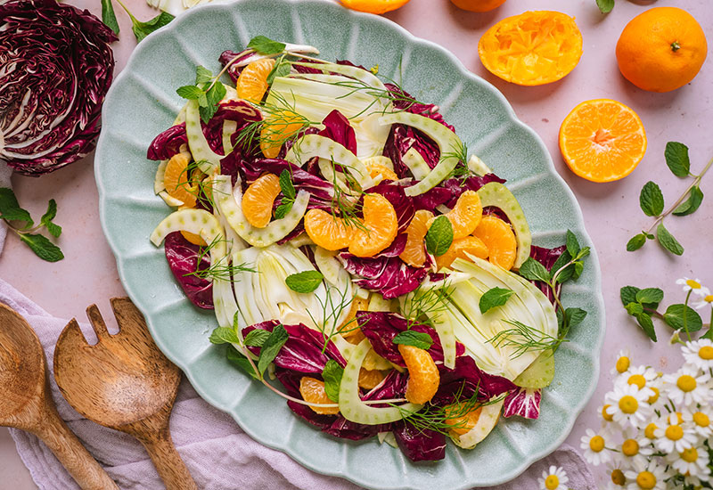 Mandarin Orange Salad with Fennel and Radicchio