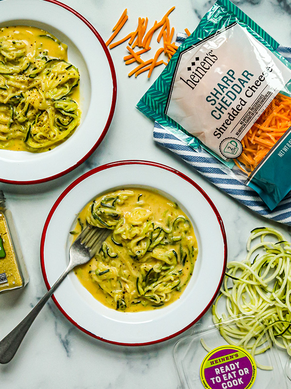 Spiralized Zucchini Mac & Cheese 