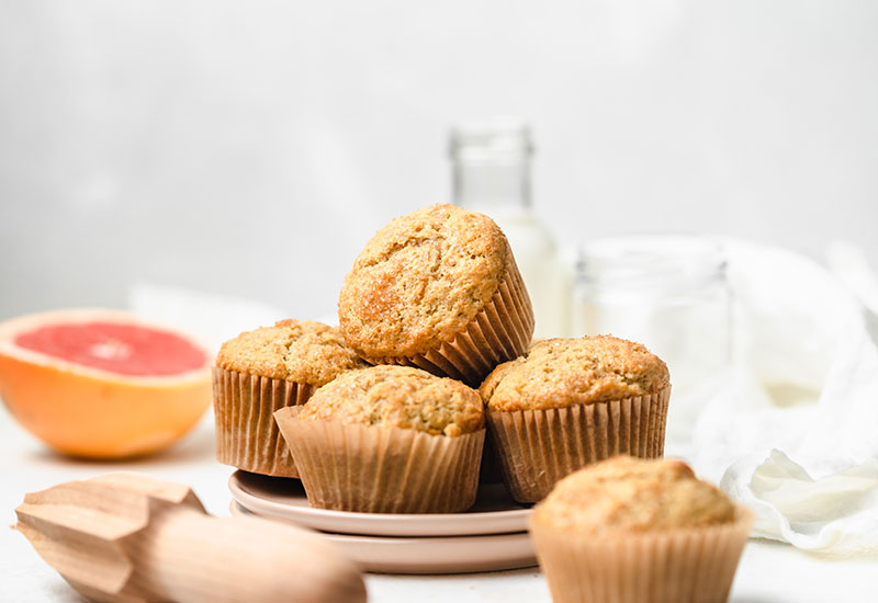 Vanilla Chai Grapefruit Ricotta Muffins
