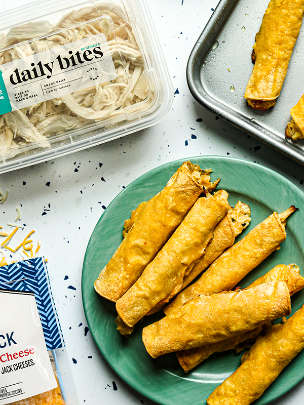 Cheesy Chicken Bacon Taquitos