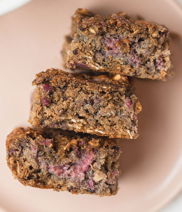 Lemon Raspberry Quinoa Bars