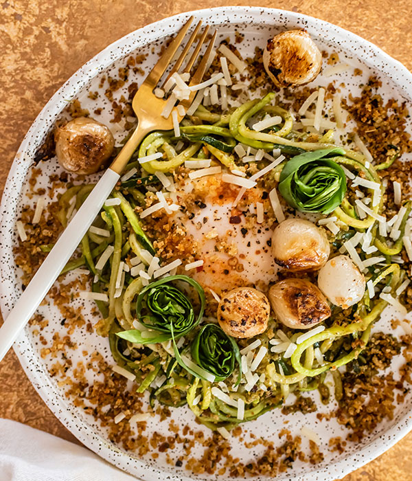 Zucchini Noodle Egg Nests