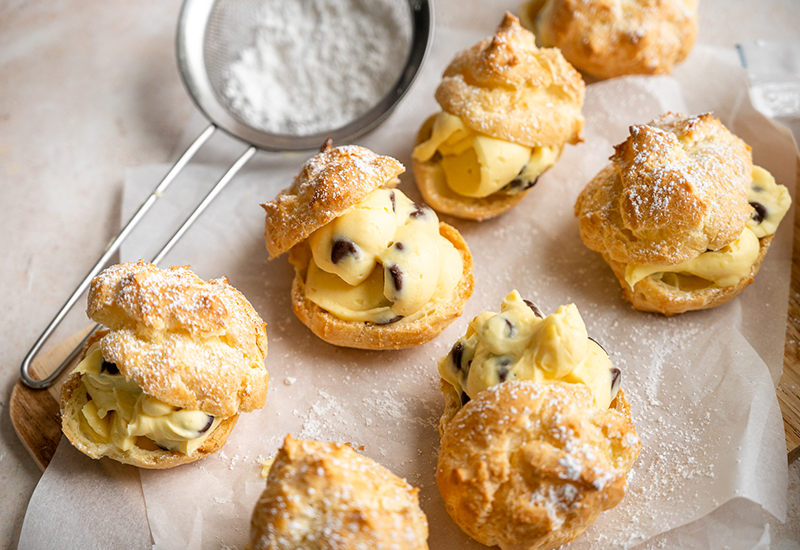 Mini Chocolate Chip Cream Puffs