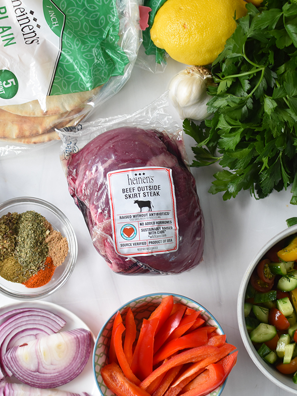 Grilled Skirt Steak Gyros