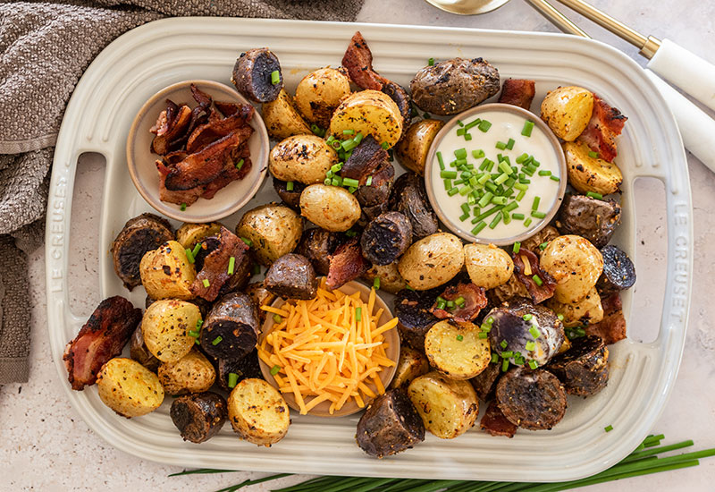 Loaded Mini Baked Potatoes