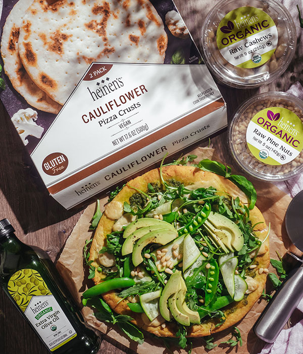 Green Goddess Pizza with Cauliflower Pizza Crust