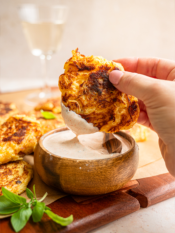 Bacon Cheddar Spaghetti Squash Fritters