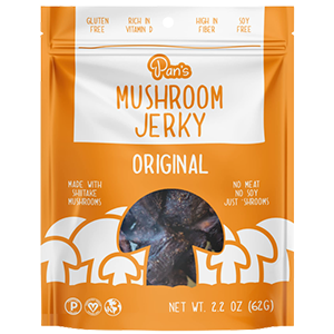 Bag of Pan's mushroom jerky.