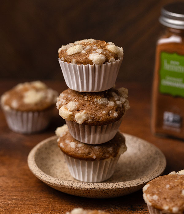 Mini Cinnamon Streusel Breakfast Muffins