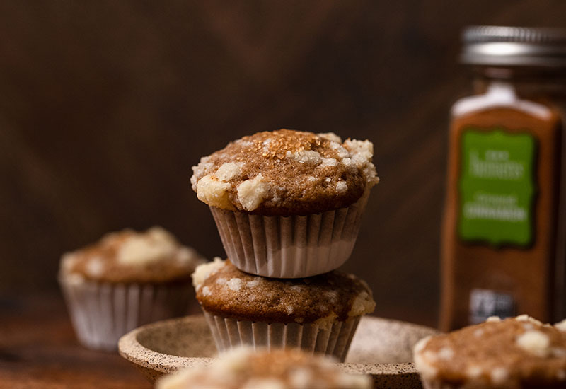 Mini Cinnamon Streusel Breakfast Muffins