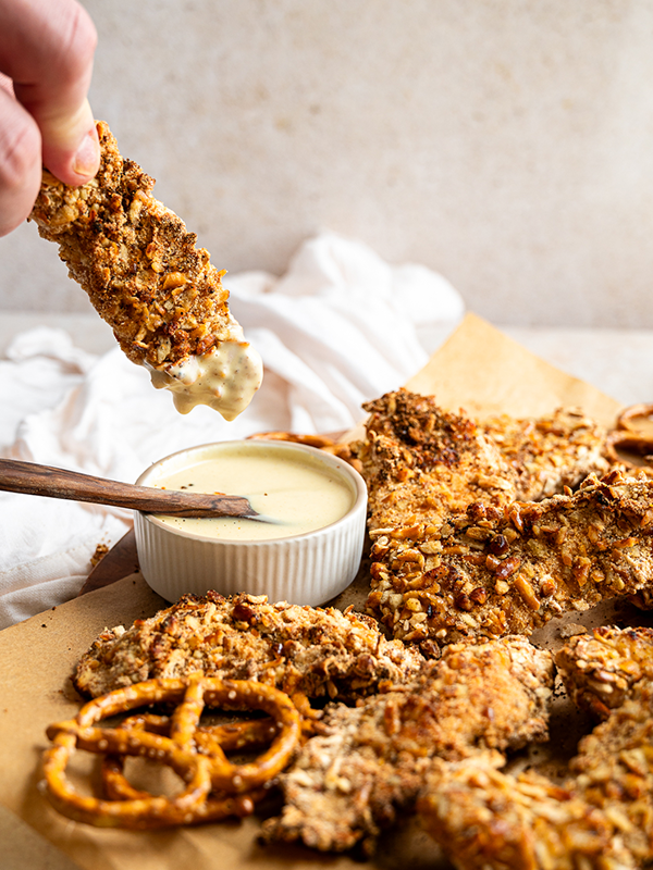 Pretzel Crusted Chicken Tenders