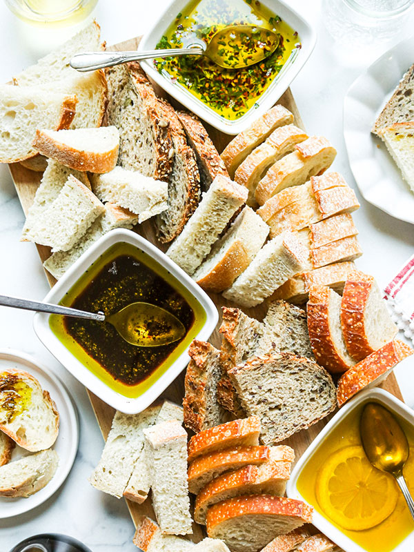 Bread and Olive Oil Dipping Station