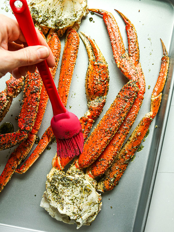 Raw Crab Leg Clusters with Herb Butter