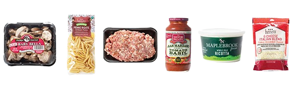 Sicilian Pasta Bake Ingredients